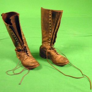 A pair of leather boots