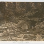 Ore bucket on track, Nipissing Mine, ca. 1910